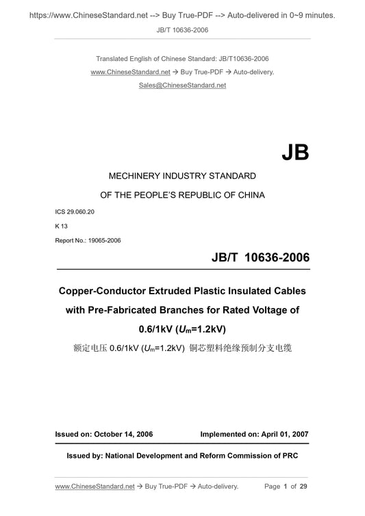 JB/T 10636-2006 Page 1