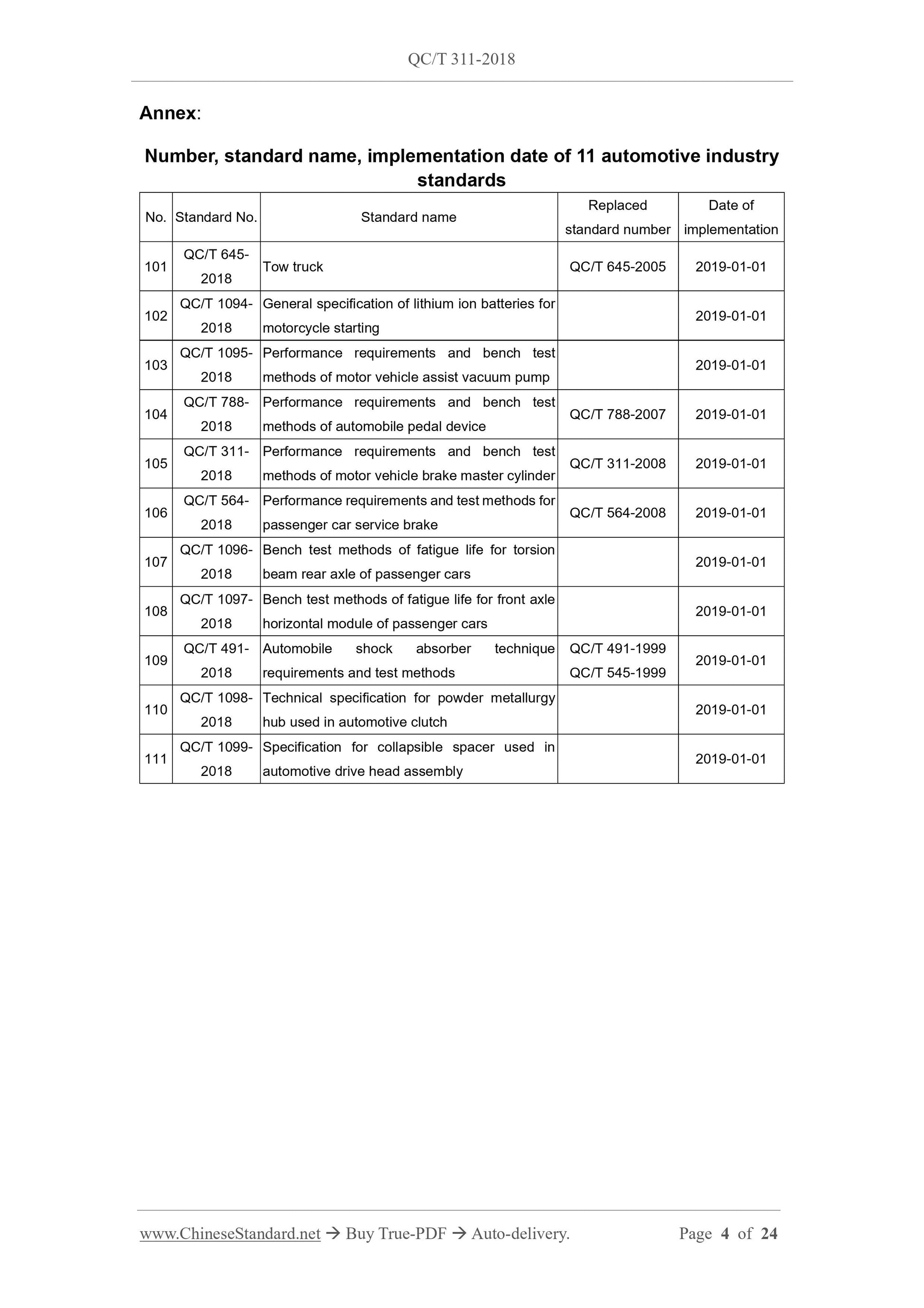 QC/T 311-2018 Page 4