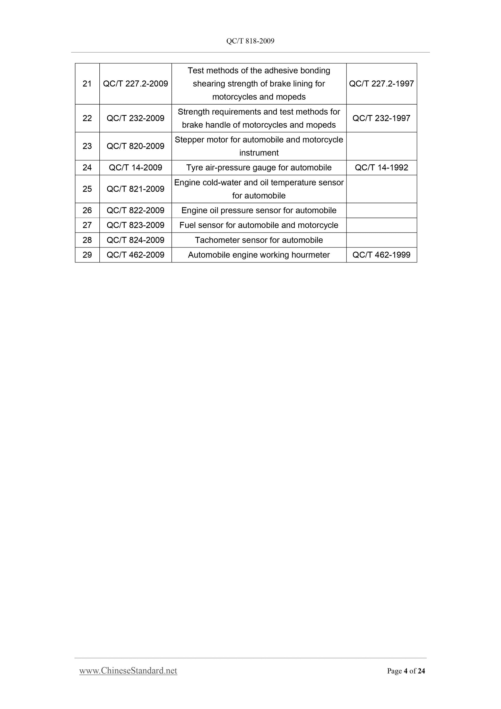 QC/T 818-2009 Page 4