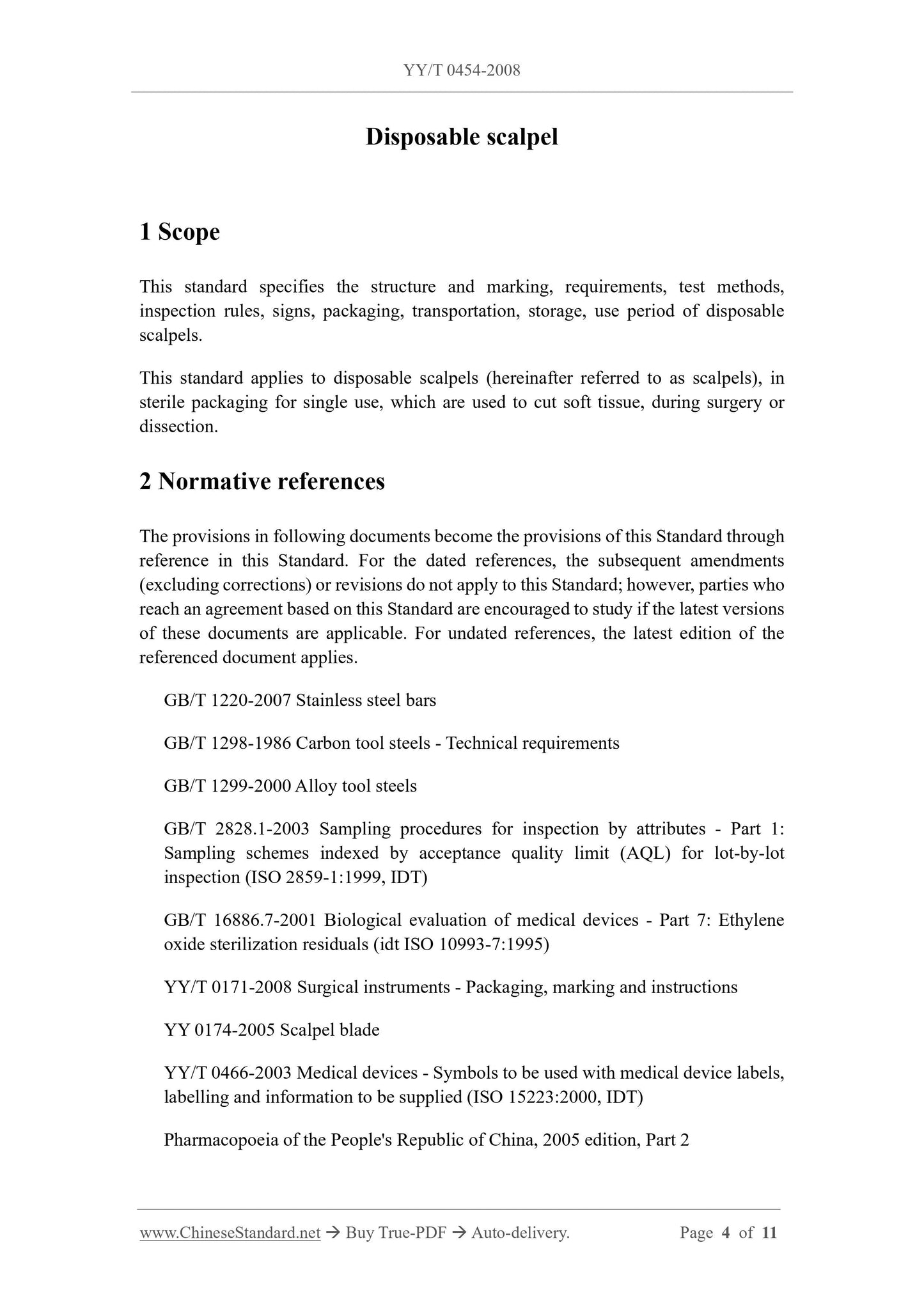 YY/T 0454-2008 Page 4