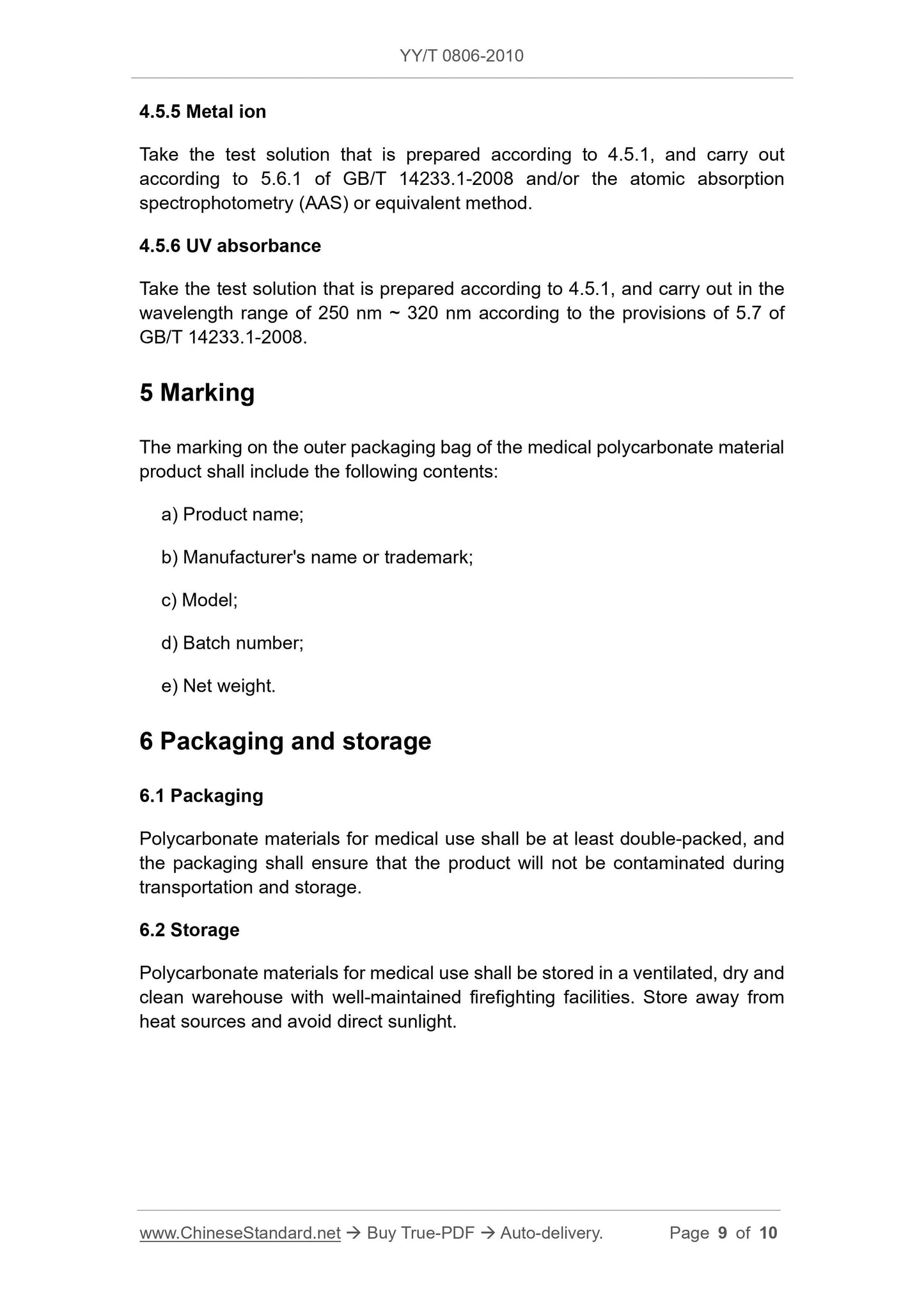 YY/T 0806-2010 Page 9